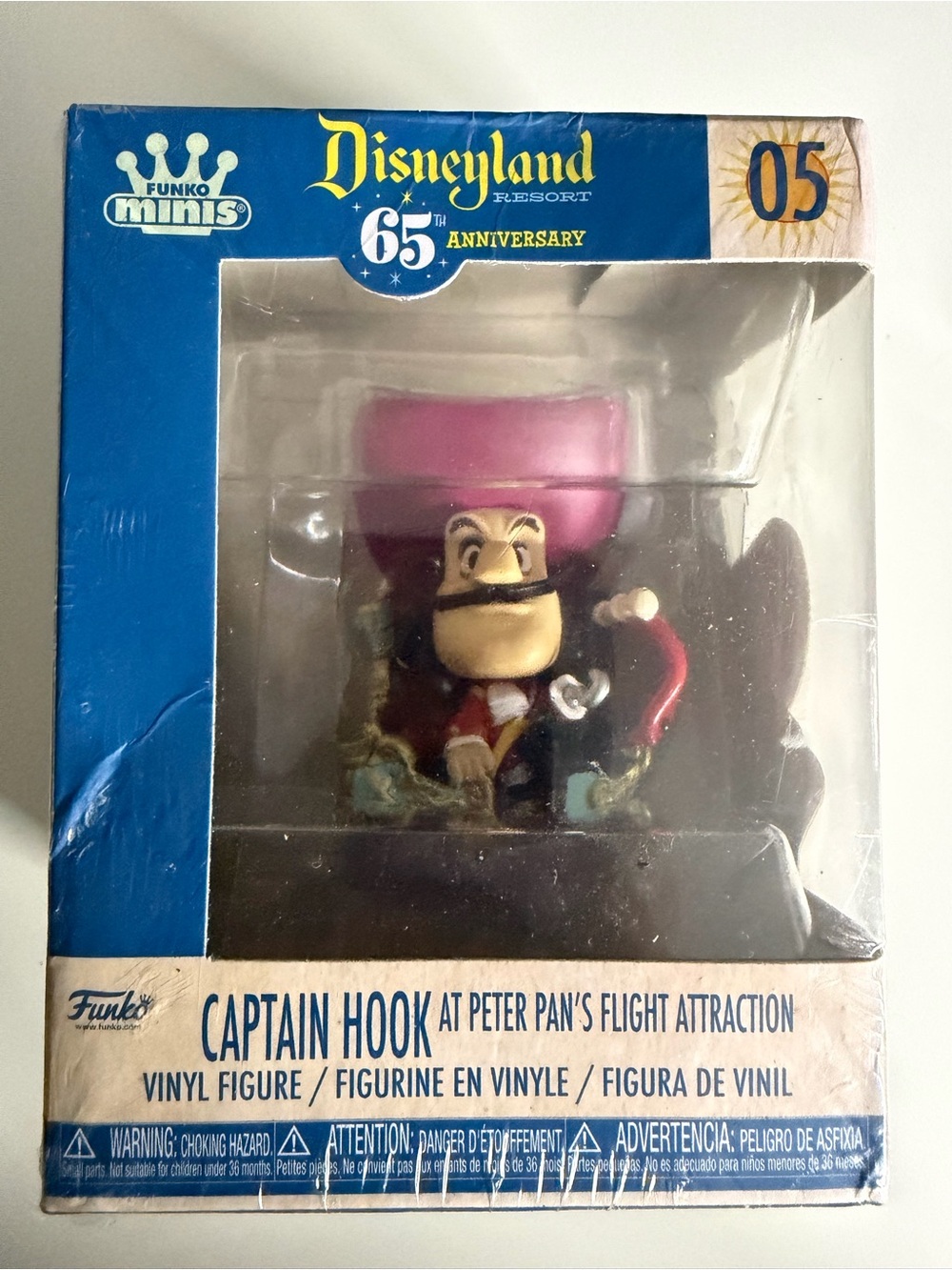 Funko Captain Hook Disneyland 65th Anniversary Figure - Pink, Black, Cream